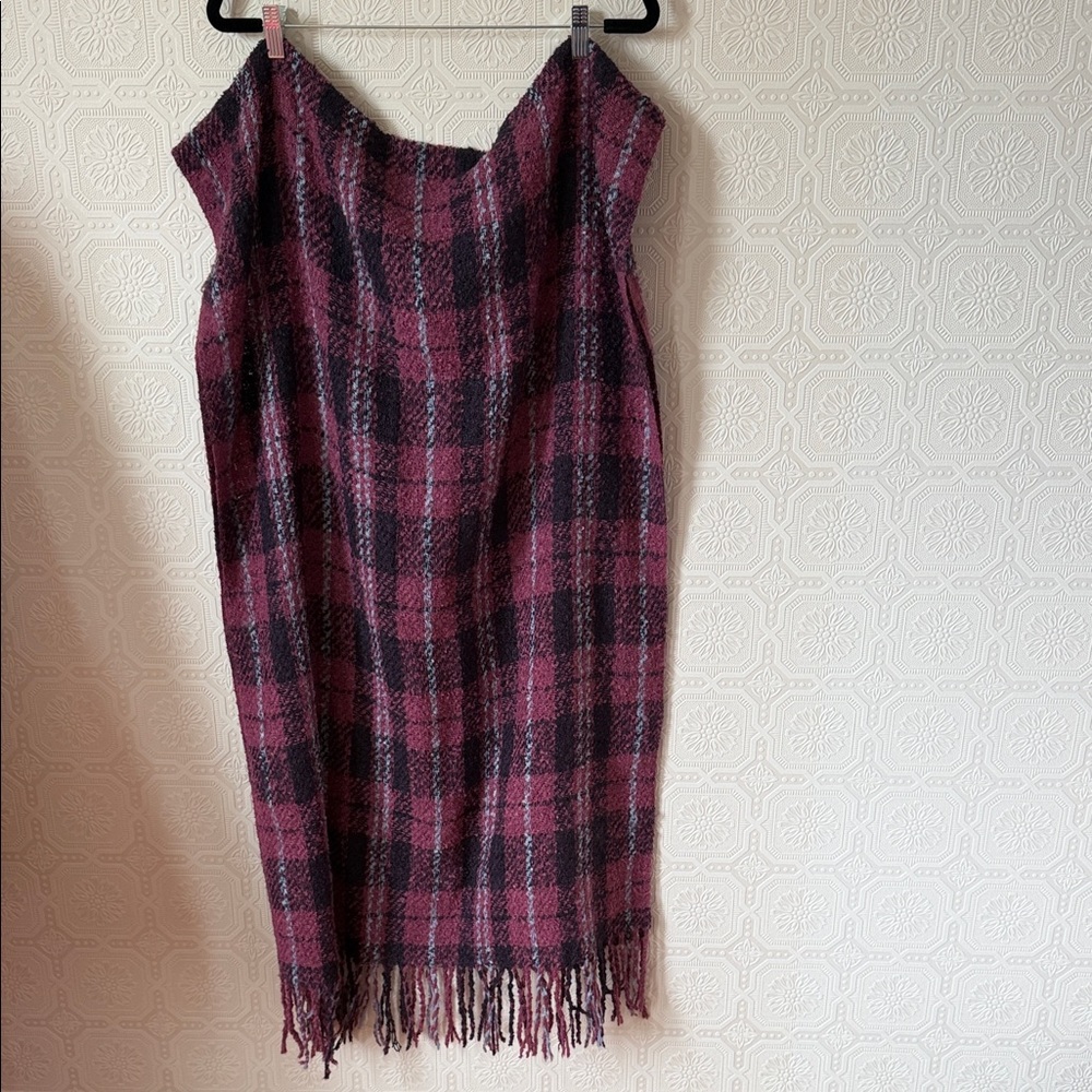 ⭐️ Free People Emerson Blanket Scarf Plum Purple - Picture 4 of 7